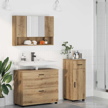 vidaXL Bathroom Furniture Set 3 pcs Artisan Oak 1