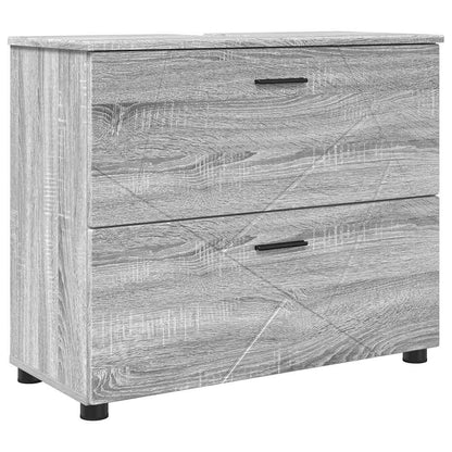 vidaXL Bathroom Furniture Set 4 pcs Grey Sonoma 5