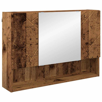vidaXL Bathroom Furniture Set 4 pcs Old Wood Engineered Wood and Metal 6