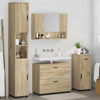 vidaXL Bathroom Furniture Set 4 pcs Sonoma Oak 4