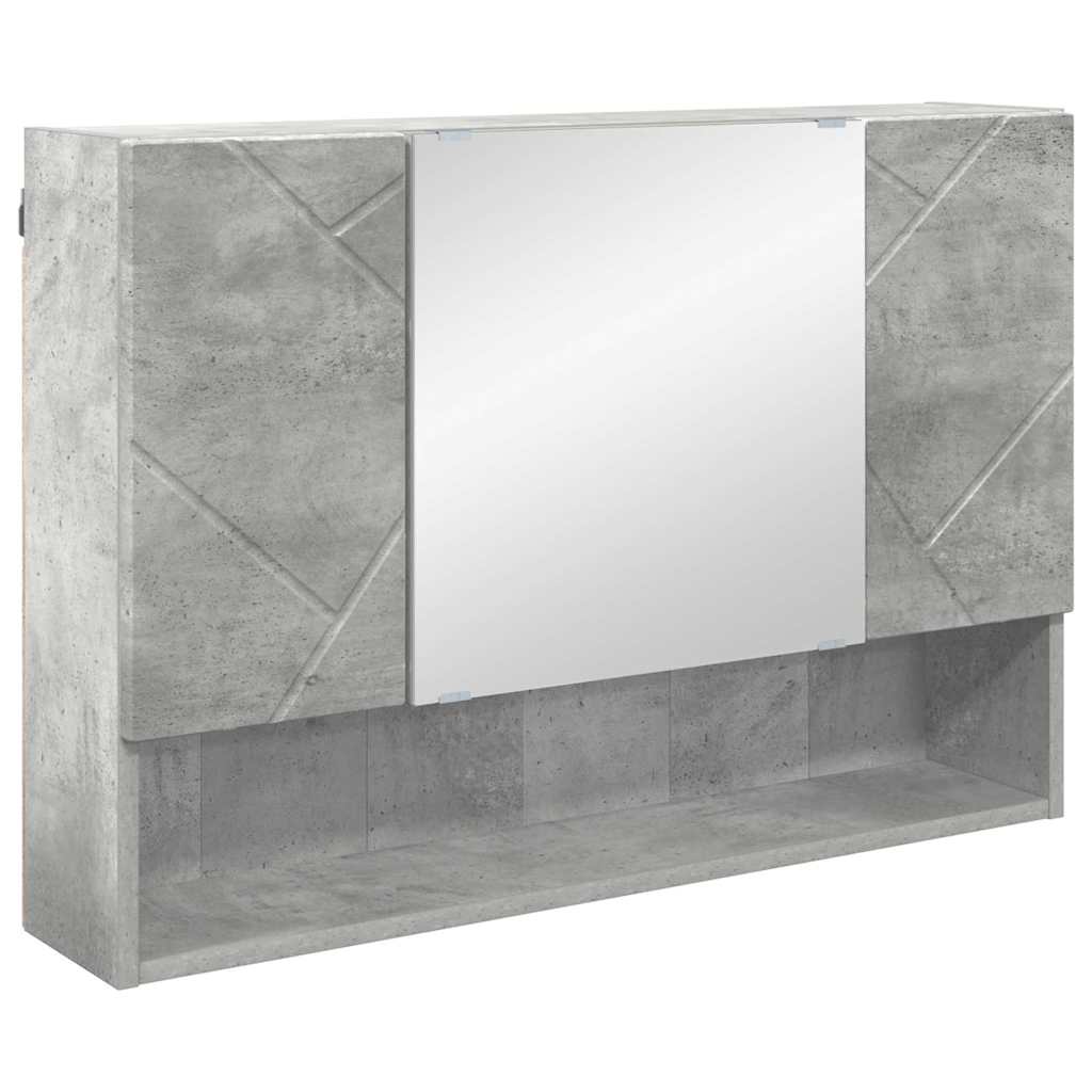 vidaXL Bathroom Furniture Set 4 pcs Concrete Grey 6