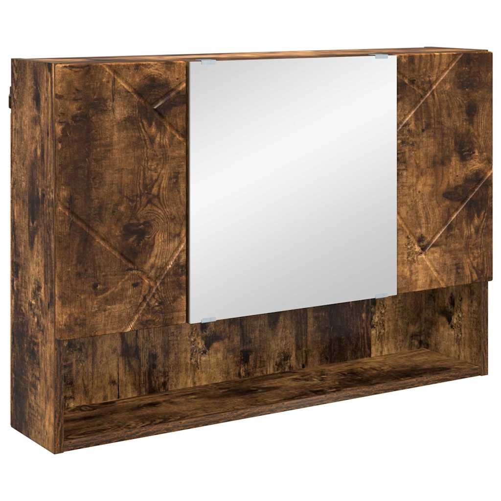 vidaXL Bathroom Furniture Set 4 pcs Smoked Oak 6
