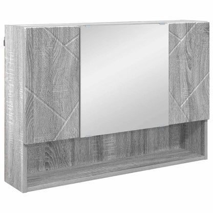 vidaXL Bathroom Furniture Set 4 pcs Grey Sonoma 6