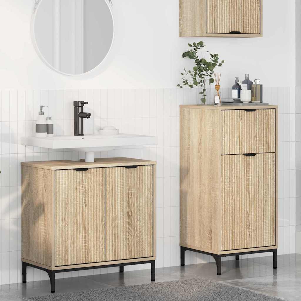 Bathroom Furniture Set 2 pcs Sonoma oak