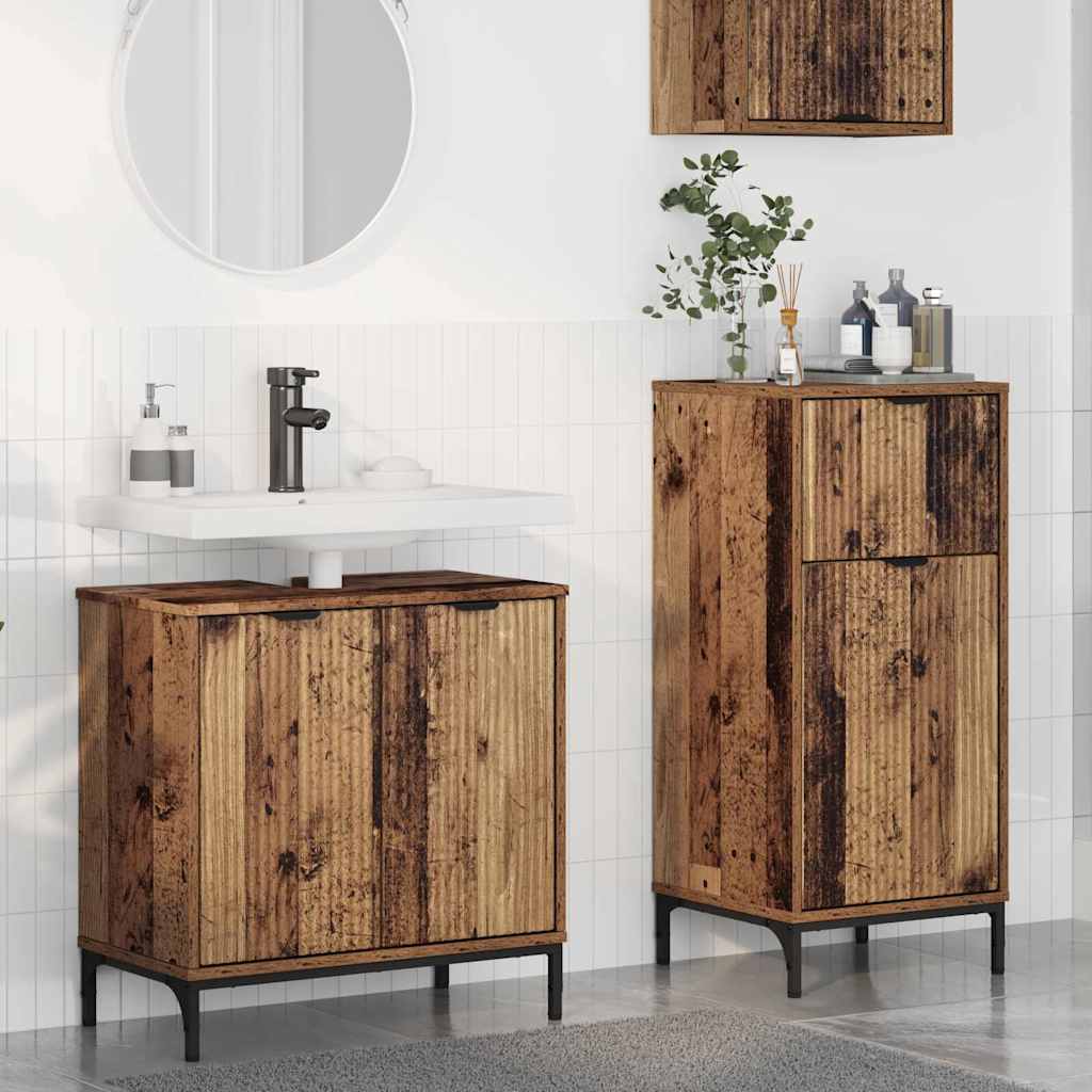 Bathroom Furniture Set 2 pcs Old wood