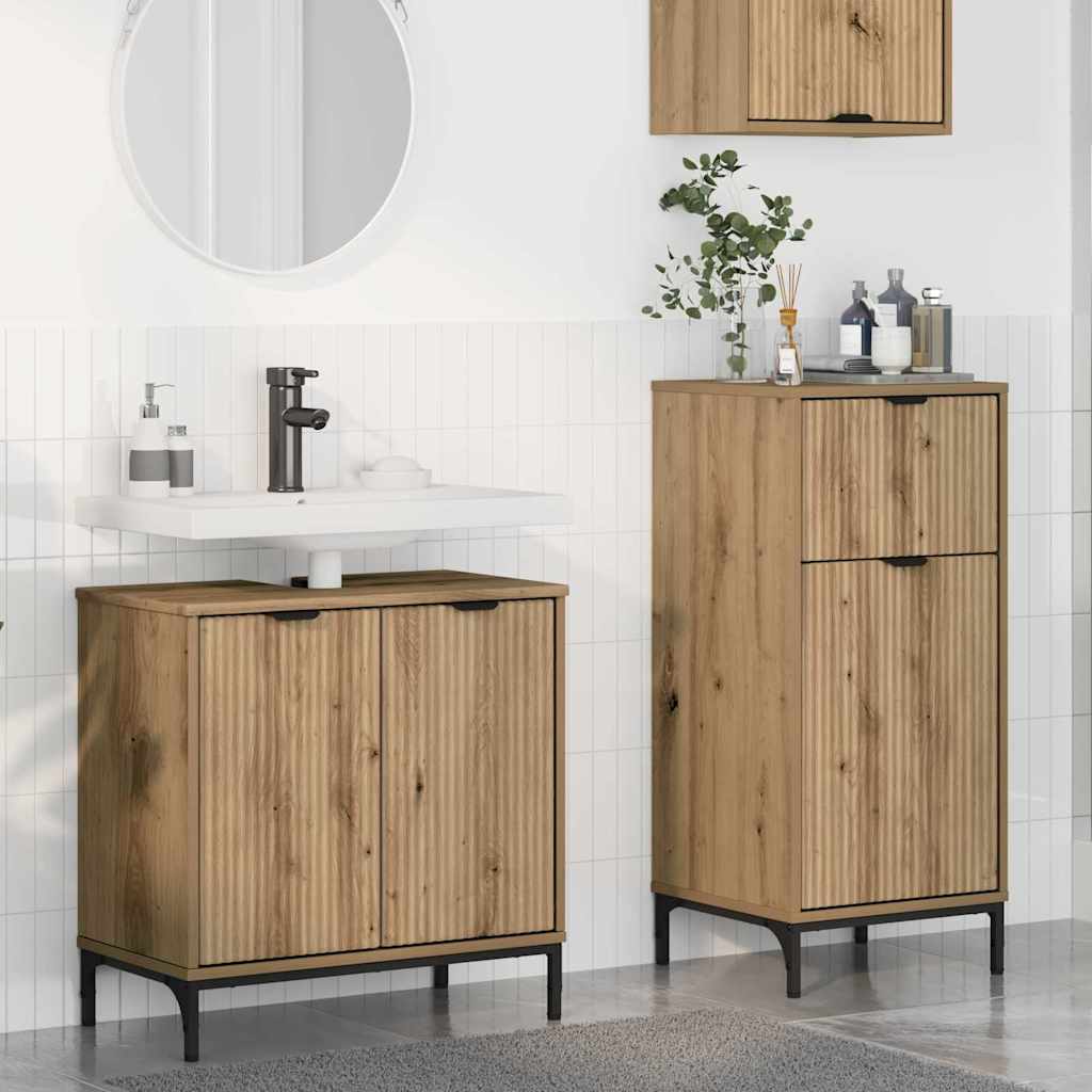 vidaXL Bathroom Furniture Set 2 pcs Artisan Oak 1