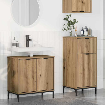 vidaXL Bathroom Furniture Set 2 pcs Artisan Oak 1
