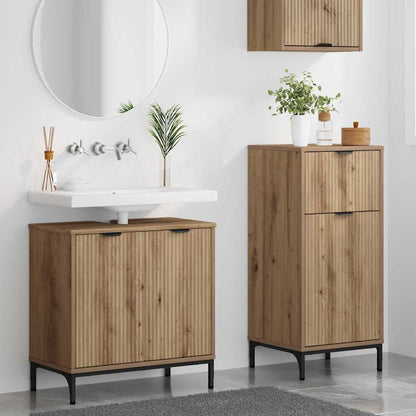 vidaXL Bathroom Furniture Set 2 pcs Artisan Oak 4