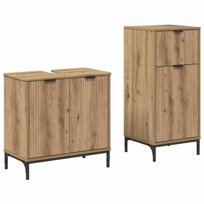 vidaXL Bathroom Furniture Set 2 pcs Artisan Oak 2