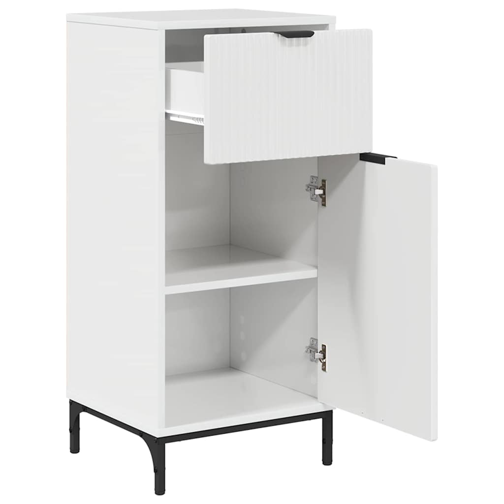 vidaXL Bathroom Furniture Set 3 pcs High Gloss White 6