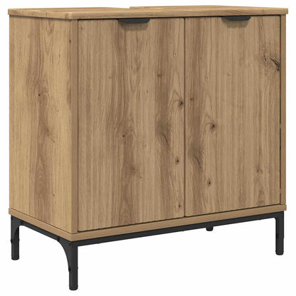 vidaXL Bathroom Furniture Set 4 pcs Artisan Oak Engineered wood, Metal 5
