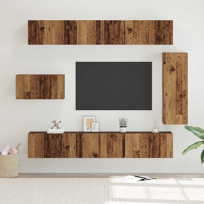 vidaXL TV Cabinet Set 8 pcs Old Wood Engineered Wood 1