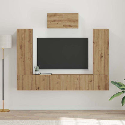 vidaXL TV Cabinet Set Engineered Wood 7