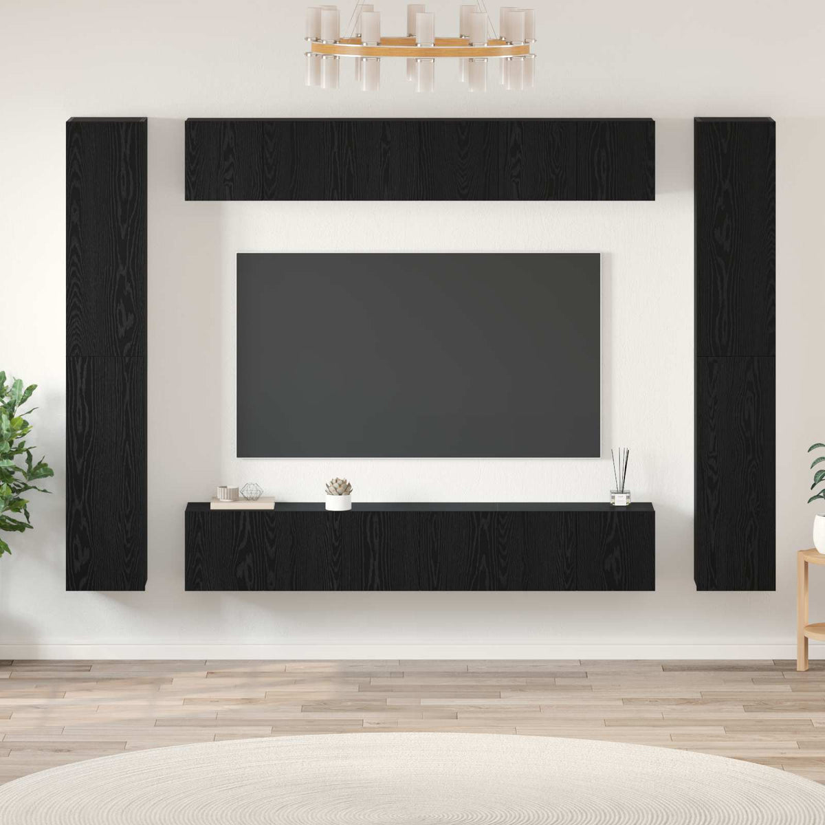 vidaXL TV Cabinet Set Engineered Wood 10