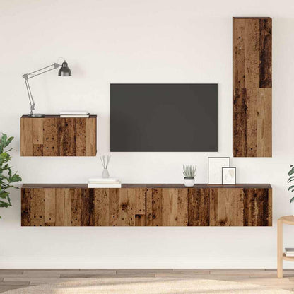 vidaXL 4 Piece TV Cabinet Set Engineered Wood Height 110 cm
