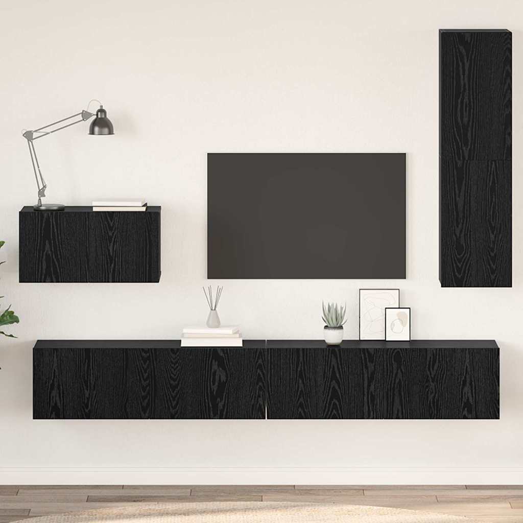 vidaXL 4 Piece TV Cabinet Set Engineered Wood Height 110 cm