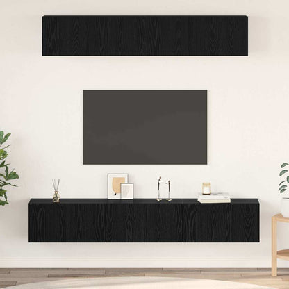 vidaXL TV Cabinet Set 5 pcs Black Oak Engineered Wood 1