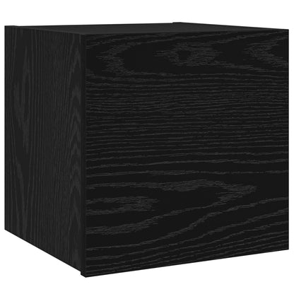 vidaXL TV Cabinet Set 8 pcs Black Oak Engineered Wood 6