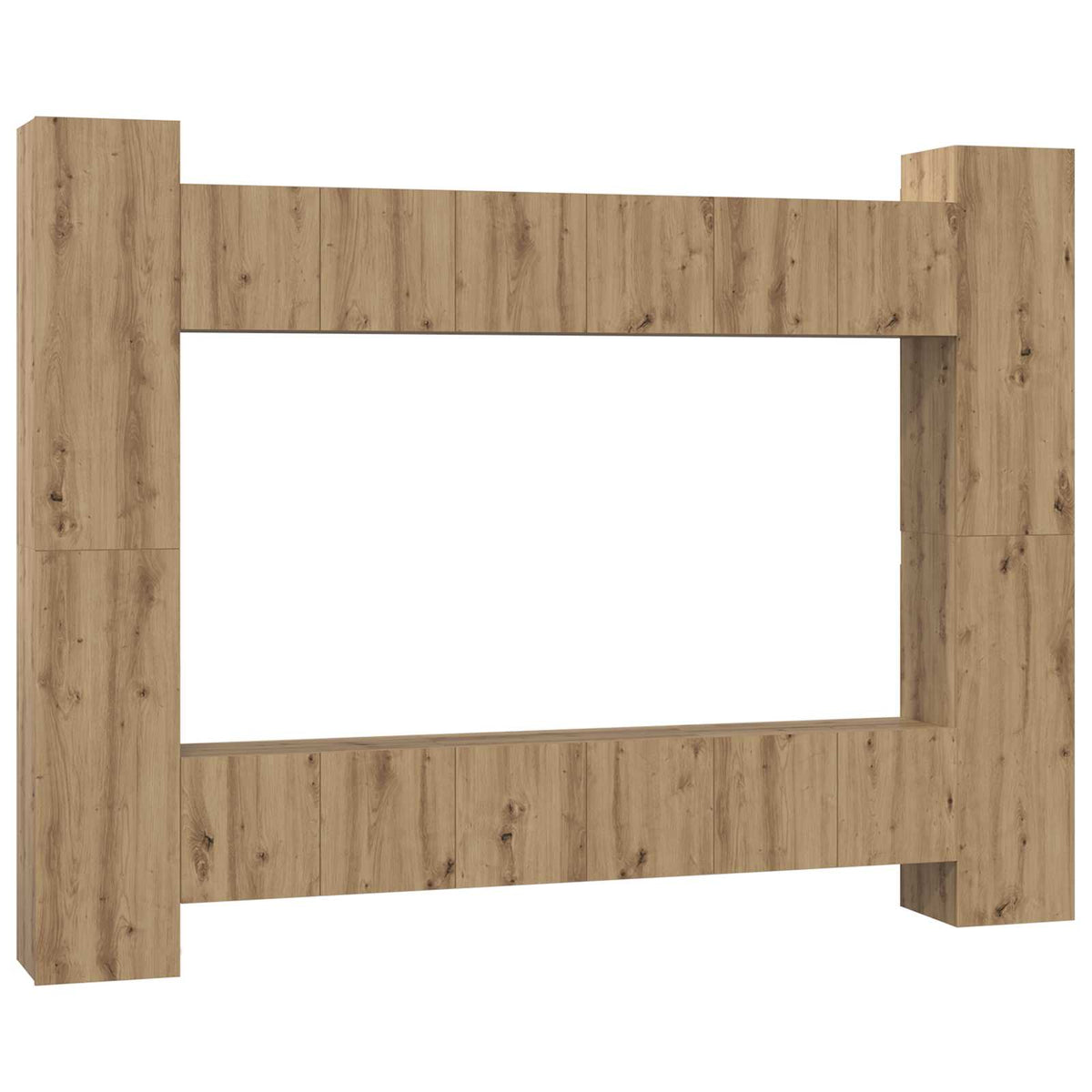 vidaXL TV Cabinet Set 10 pcs Artisan Oak Engineered Wood 2