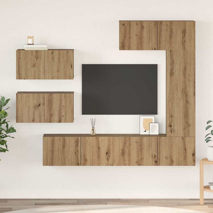 vidaXL TV Cabinet Set 6 pcs Artisan Oak Engineered Wood 1