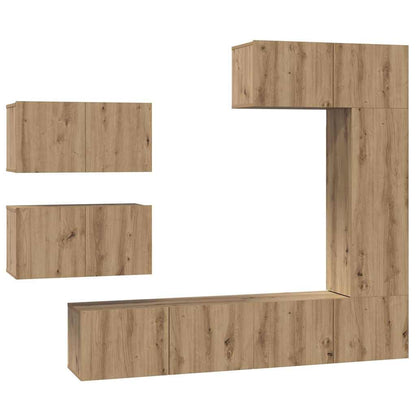 vidaXL TV Cabinet Set 6 pcs Artisan Oak Engineered Wood 2