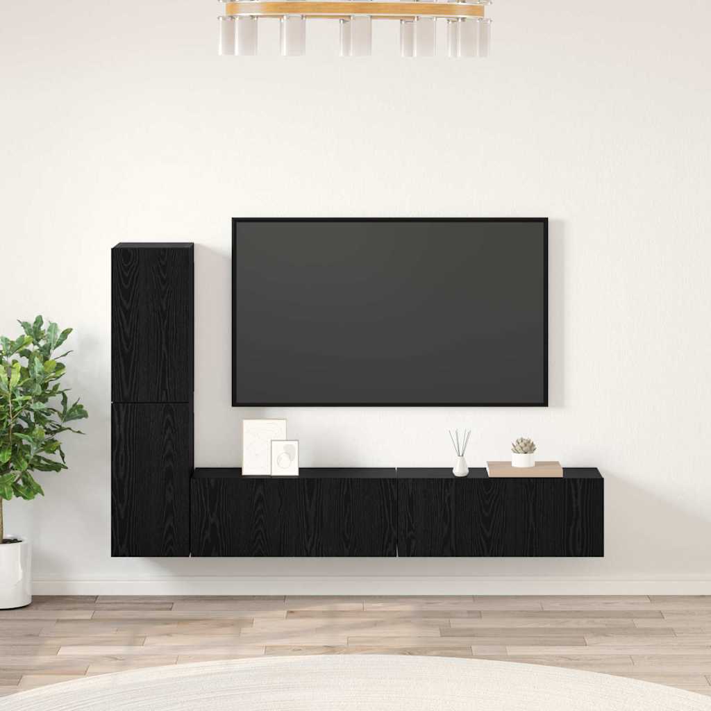 vidaXL 4 Piece TV Cabinet Set Engineered Wood