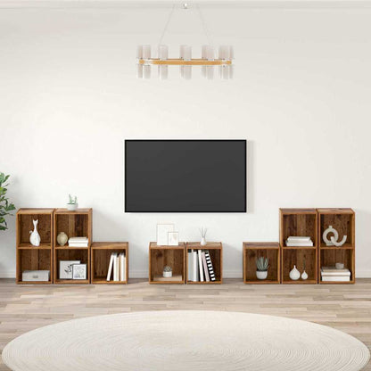 vidaXL TV Cabinet Set 8 pcs Old Wood Engineered Wood 1
