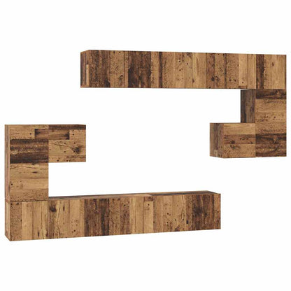 TV Cabinet Set Engineered Wood 10 Old wood
