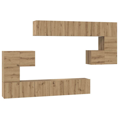 TV Cabinet Set Engineered Wood 10 Artisan oak