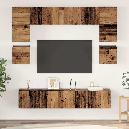 vidaXL TV Cabinet Set 8 pcs Old Wood Engineered Wood 1