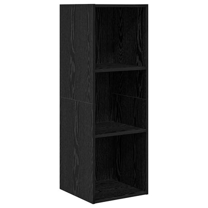 3 Piece TV Cabinet Set Engineered Wood Black oak