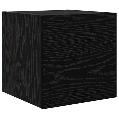 vidaXL TV Cabinet Set 9 pcs Black Oak Engineered Wood 5