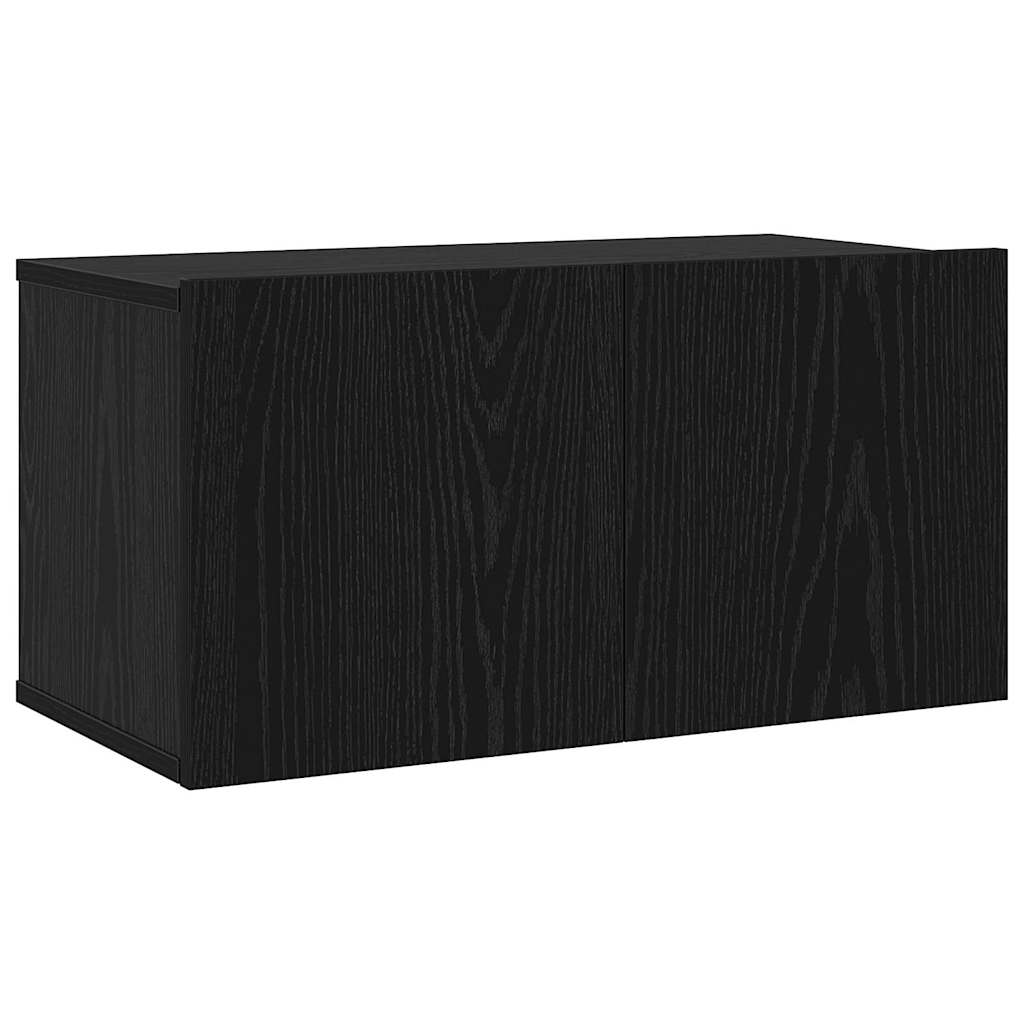 4 Piece TV Cabinet Set Engineered Wood Width 120 cm Black oak