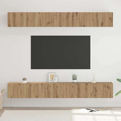 vidaXL TV Cabinet Set 6 pcs Artisan Oak Engineered Wood 1