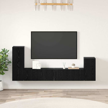 vidaXL 4 Piece TV Cabinet Set Engineered Wood