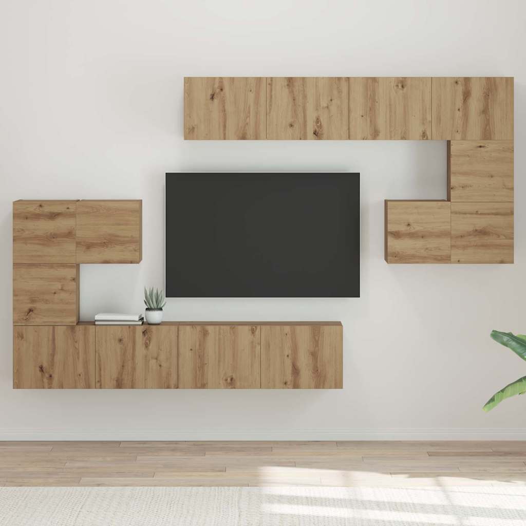vidaXL TV Units 4 pcs Artisan Oak Engineered wood 1