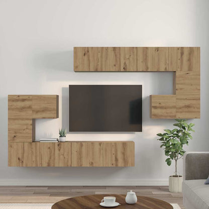 vidaXL TV Units 4 pcs Artisan Oak Engineered wood 4