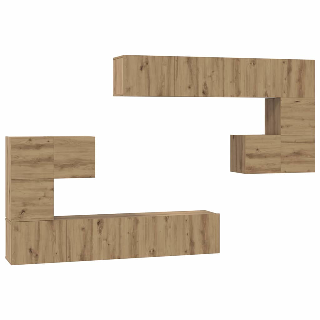 vidaXL TV Units 4 pcs Artisan Oak Engineered wood 2