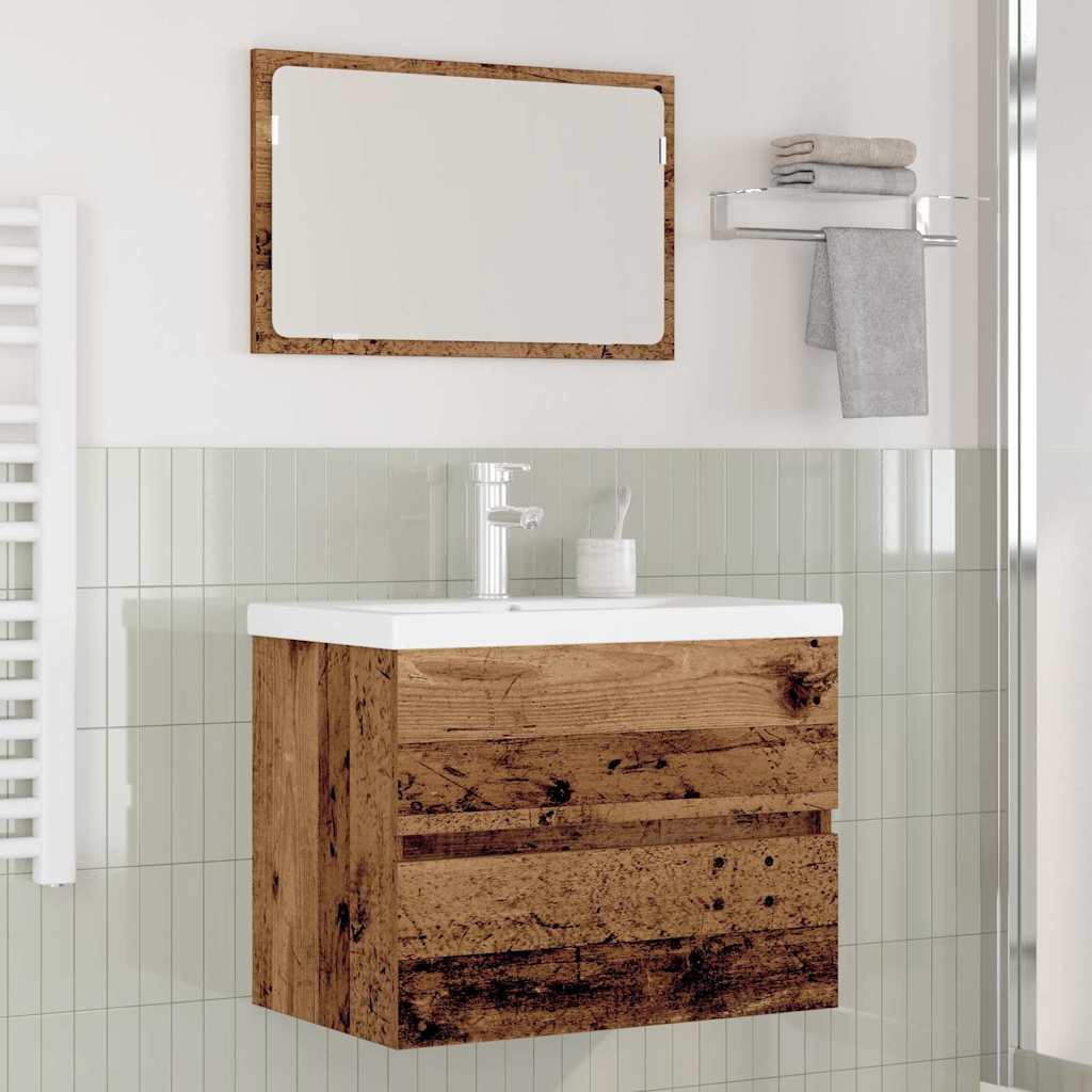 Bathroom Furniture Set Engineered Wood 60 x 38.5 x 45 cm Old wood