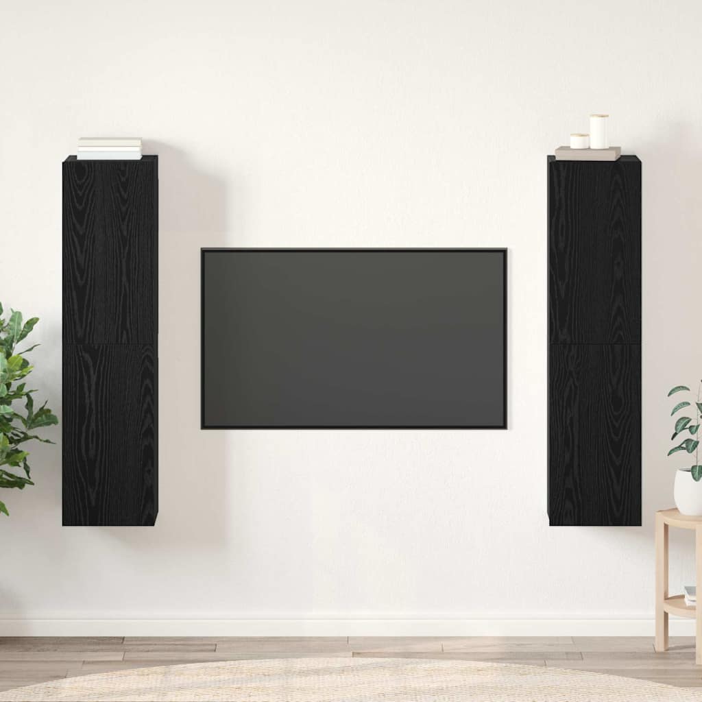 vidaXL 4 Piece TV Cabinet Set 30.5x30x60 cm Engineered Wood