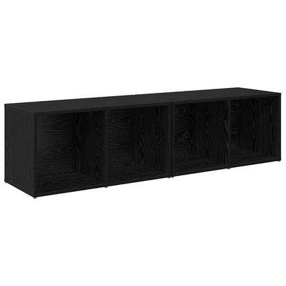 2 Piece TV Cabinet Set 72x35x36.5 cm Engineered Wood Black oak