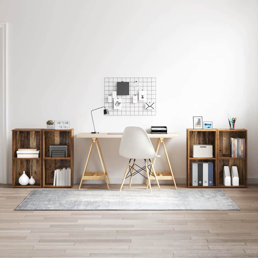 4 Piece TV Cabinet Set 72x35x36,5 cm Engineered Wood Old wood