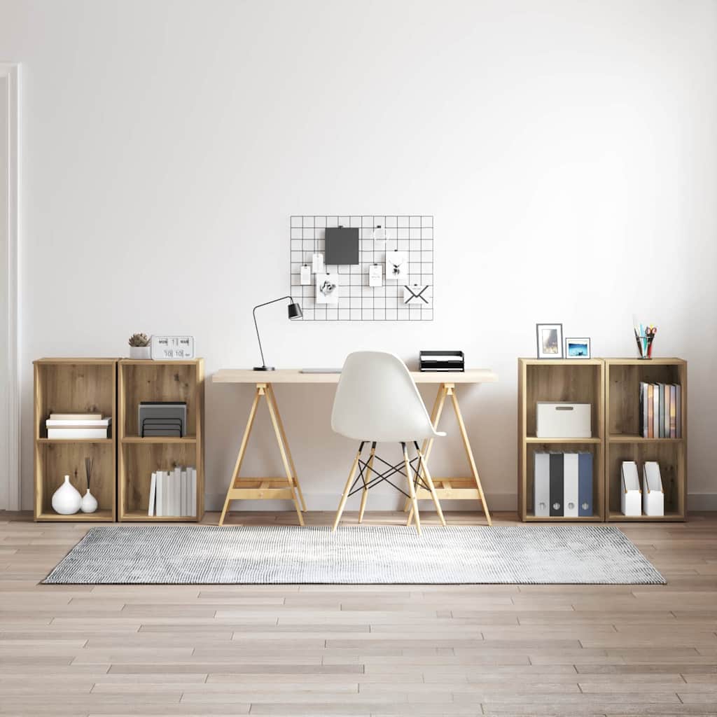 4 Piece TV Cabinet Set 72x35x36,5 cm Engineered Wood Artisan oak