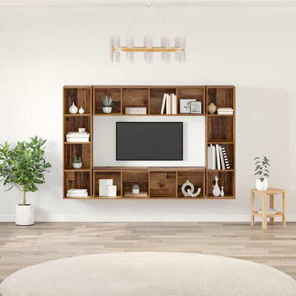 vidaXL TV Cabinet Set 4 pcs Brown Engineered Wood 1
