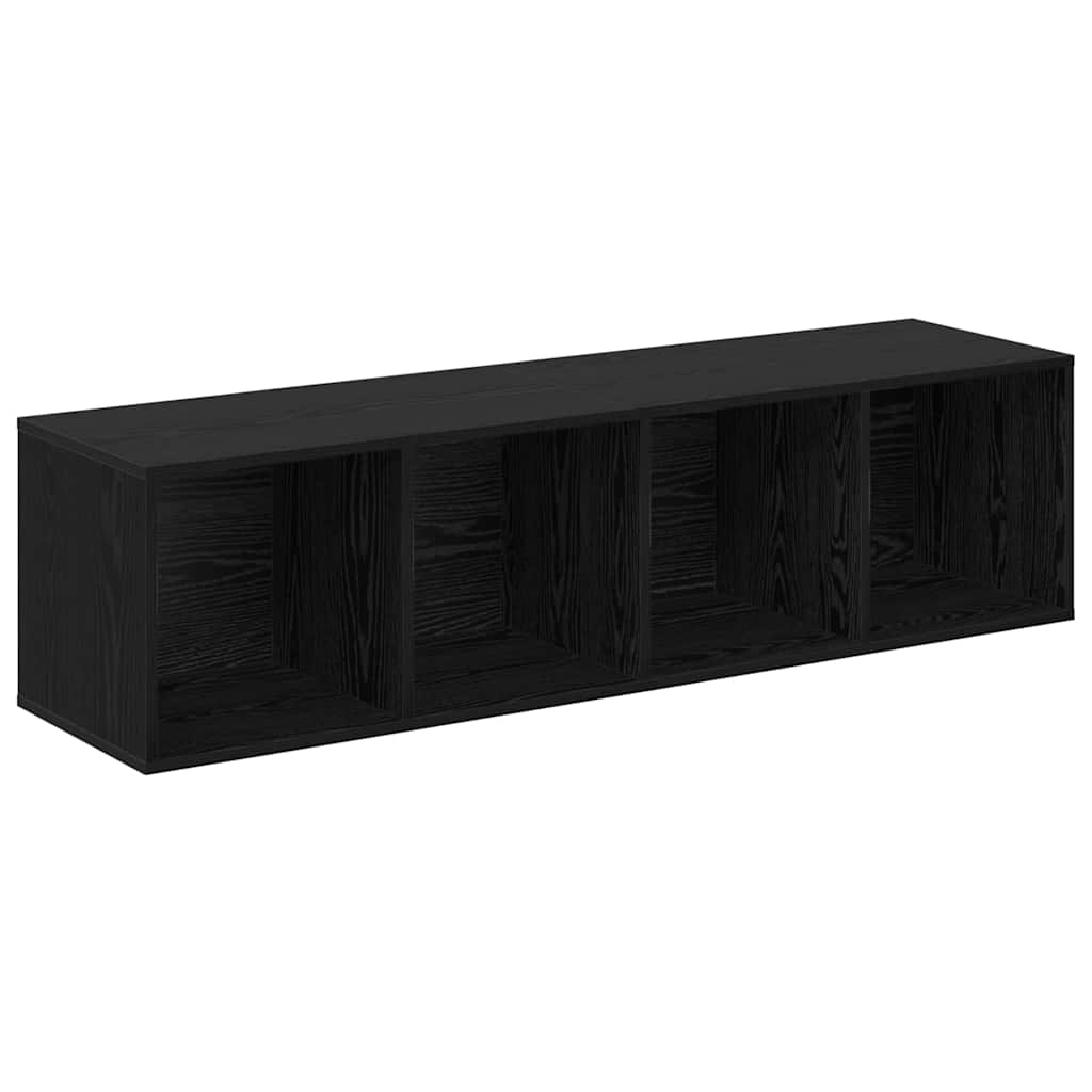 vidaXL TV Cabinet Set 4 pcs Black Engineered Wood 5