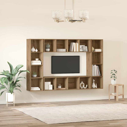 vidaXL TV Cabinet Set 4 pcs Brown Engineered Wood 4