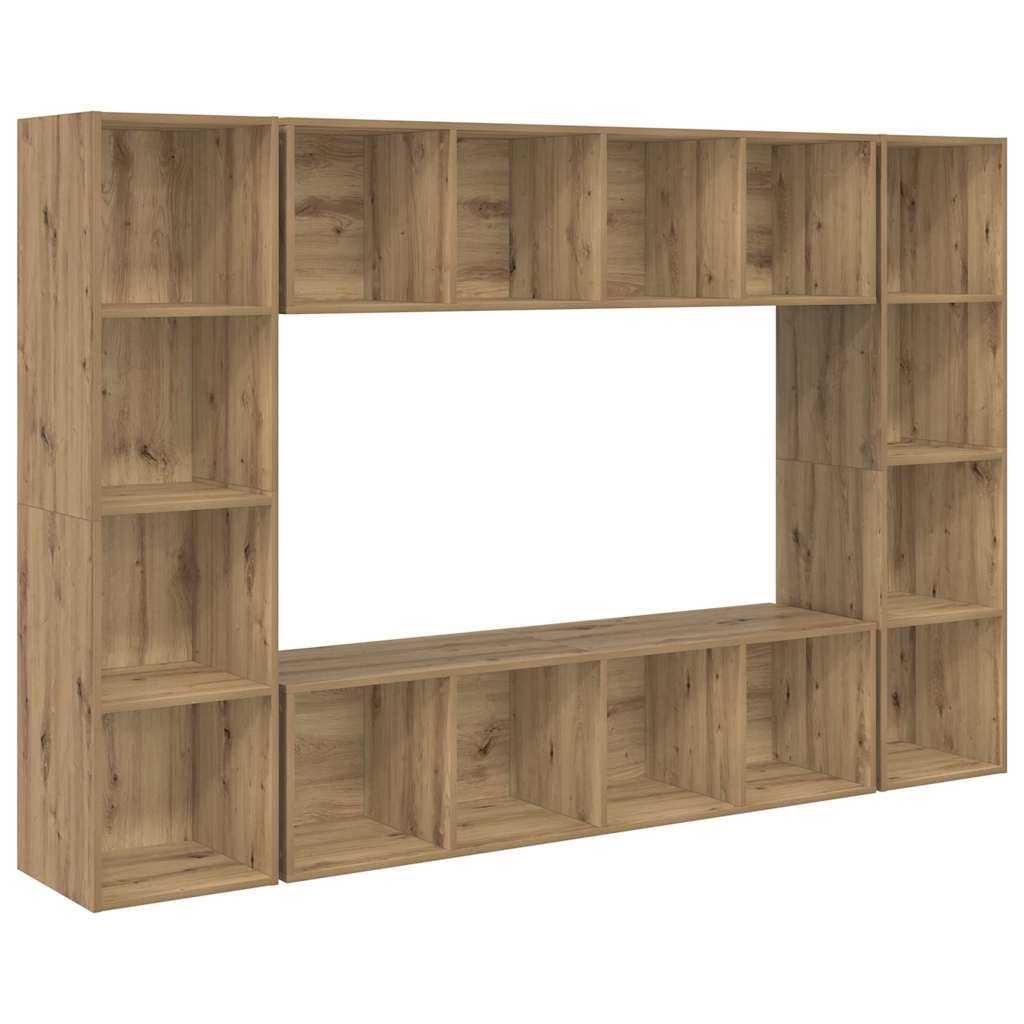 vidaXL TV Cabinet Set 4 pcs Brown Engineered Wood 2