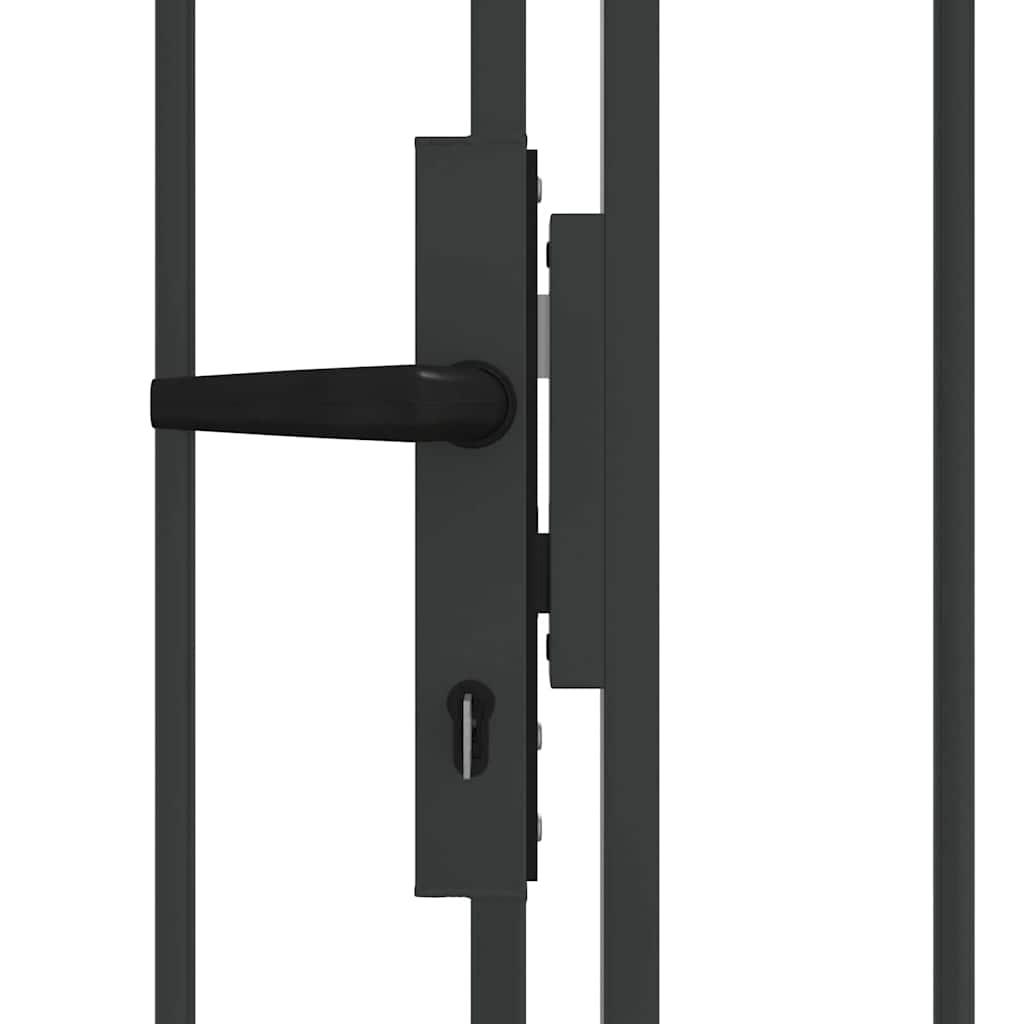 vidaXL Fence Gate ASSEN 301 x 175.5 cm Steel Grey Lockable 6