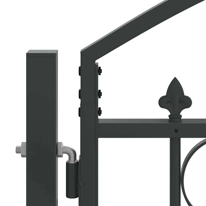 vidaXL Fence Gate ASSEN 401 x 175.5 cm Steel Grey Lockable 5
