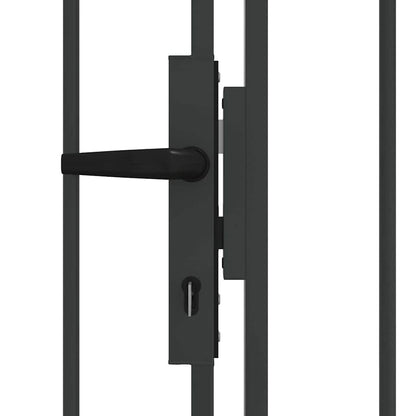 vidaXL Fence Gate ASSEN 401 x 200 cm Steel Grey Lockable 6